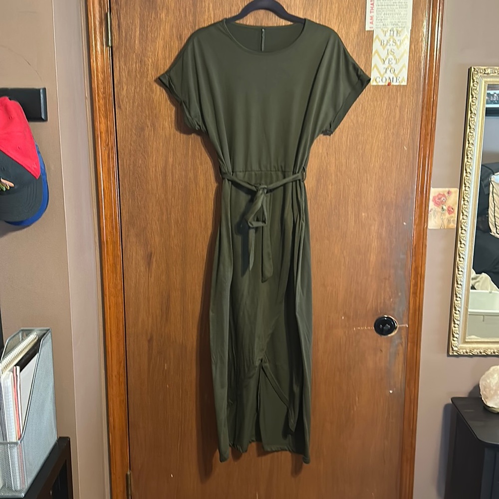 Olive Green casual dress